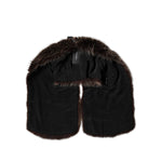 Dolce & Gabbana Brown Raccoon Fur Neck Warmer Winter Scarf MS7124