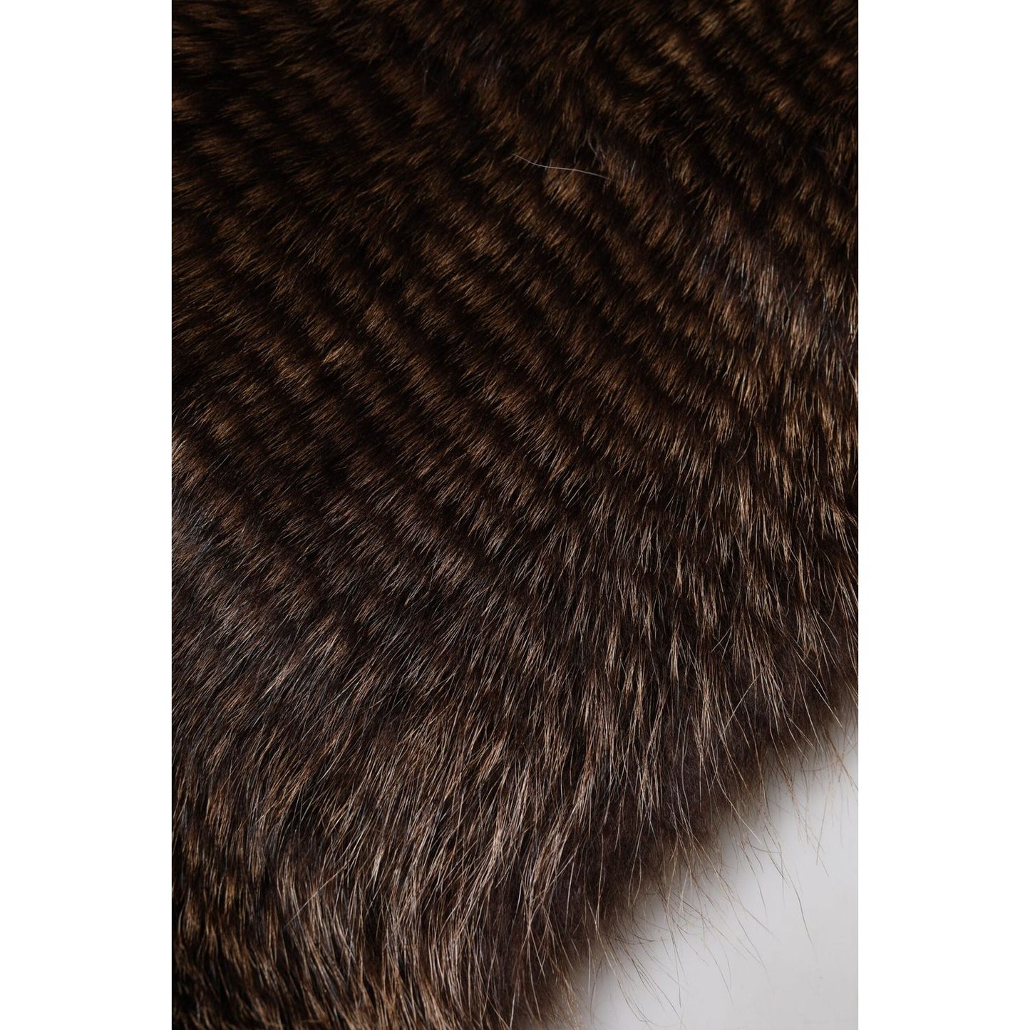 Dolce & Gabbana Brown Raccoon Fur Neck Warmer Winter Scarf MS7124