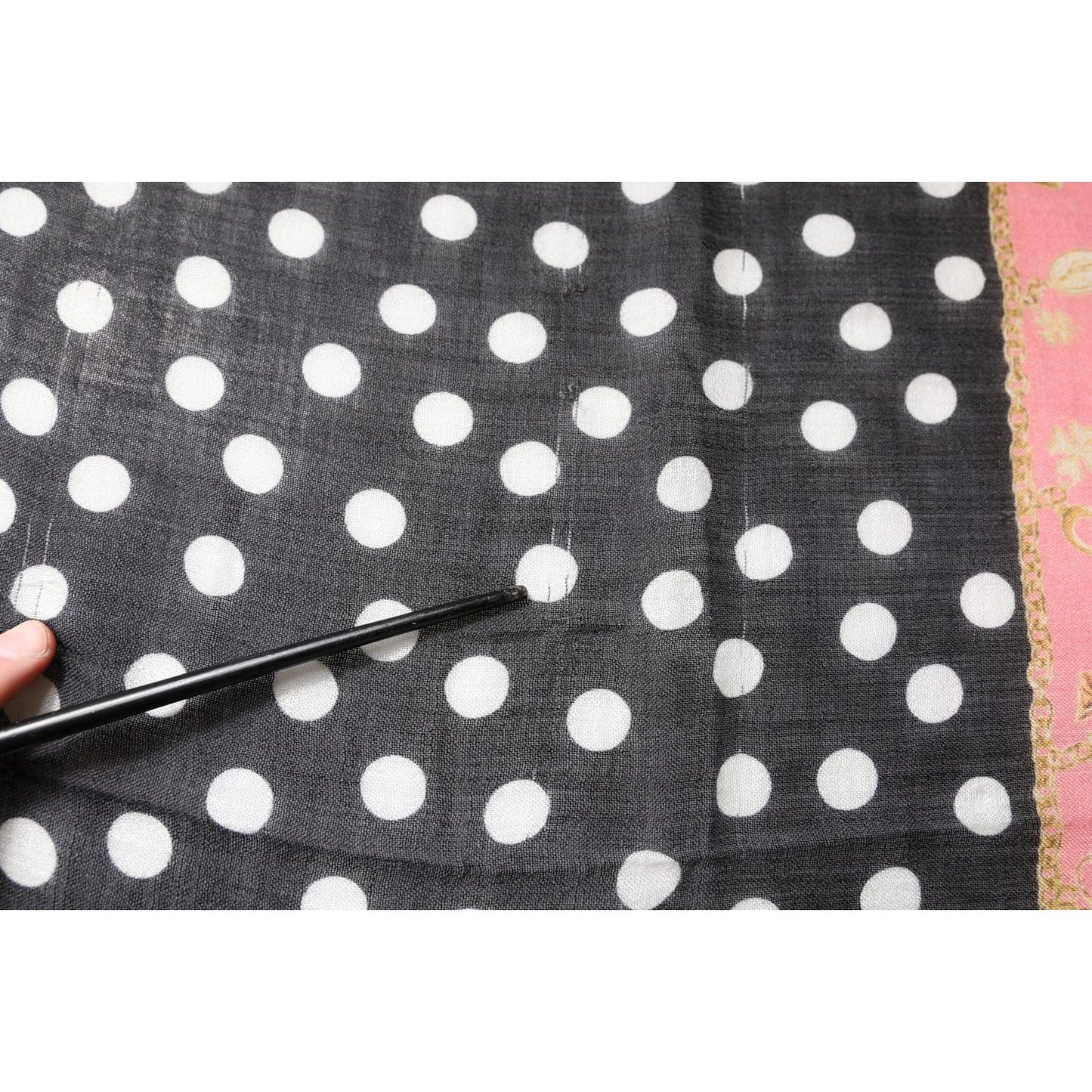 Dolce & Gabbana Black White Polka Dots Fringes Wrap Scarf MS7159