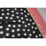 Dolce & Gabbana Black White Polka Dots Fringes Wrap Scarf MS7160