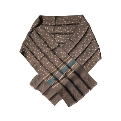 Dolce & Gabbana Brown Fantasy Silk Neck Wrap Shawl Scarf