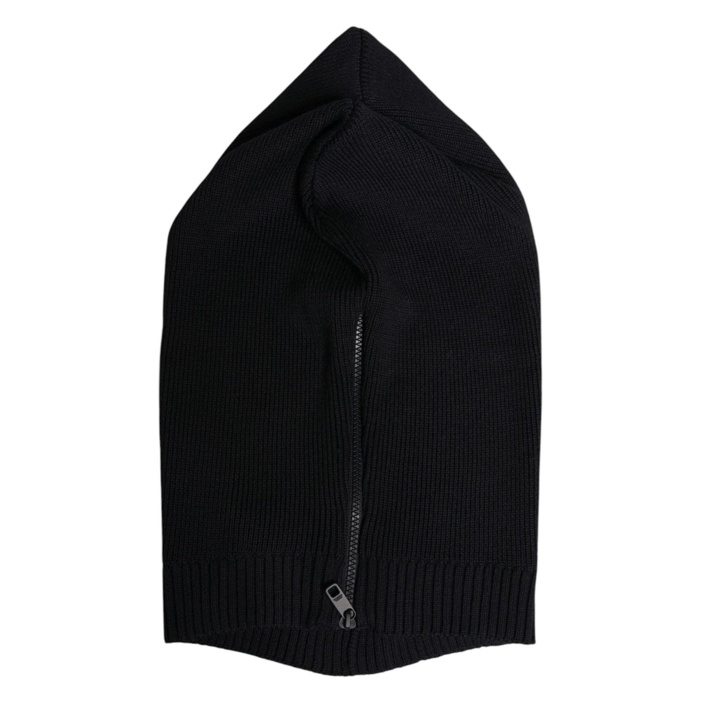 Dolce & Gabbana Black Wool Whole Head Wrap Balaclava Hat