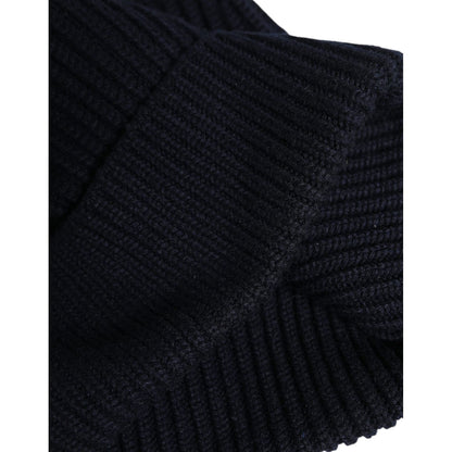 Dolce & Gabbana Black Cashmere Knitted Winter Beanie Hat