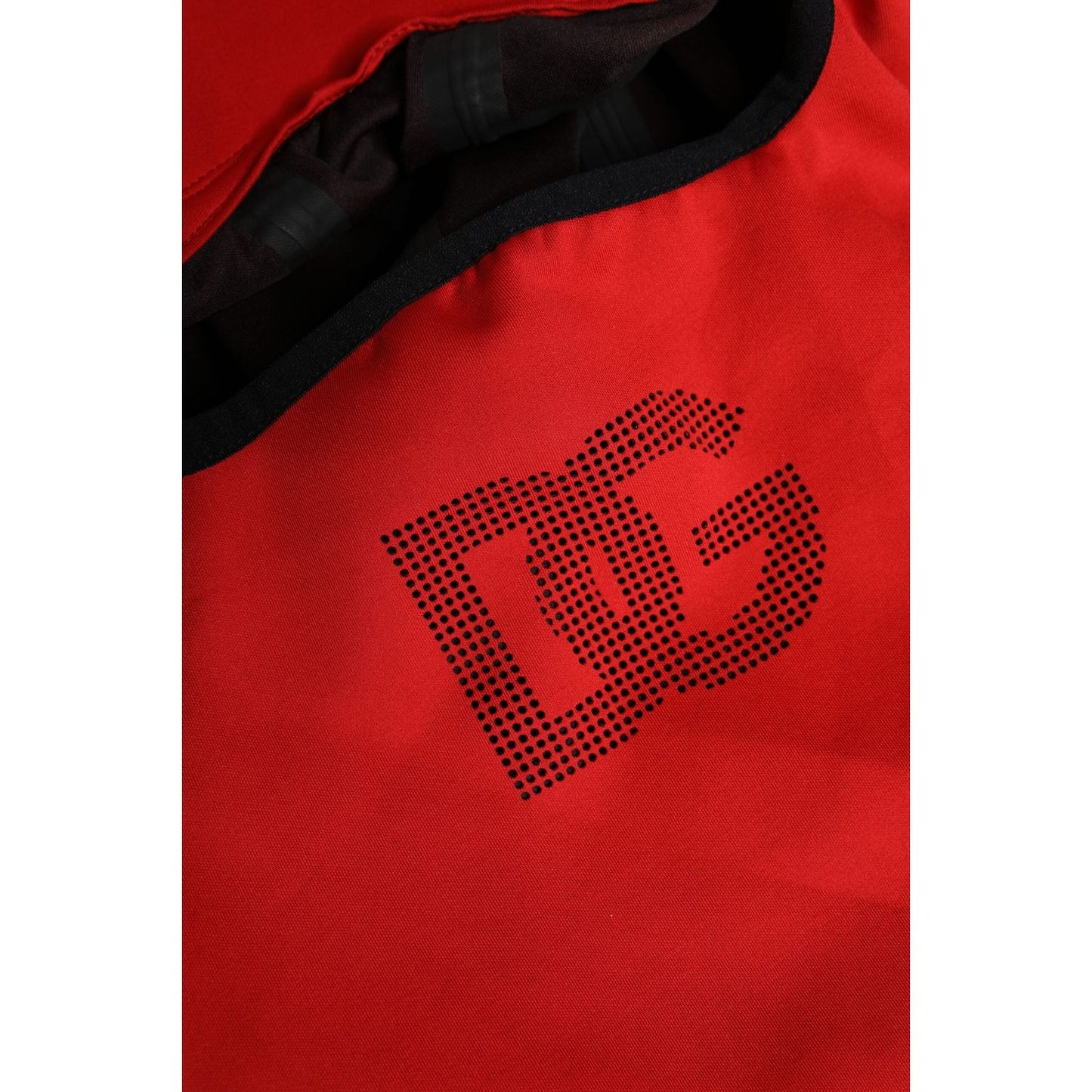 Dolce & Gabbana Red Logo Polyester Wide Brim Balaclava Hat HAT9742