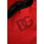 Dolce & Gabbana Red Logo Polyester Wide Brim Balaclava Hat HAT9742
