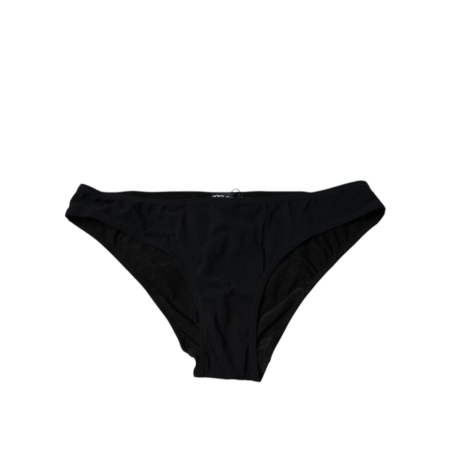 Dolce & Gabbana Black Nylon Stretch Mid Waist Panty Underwear