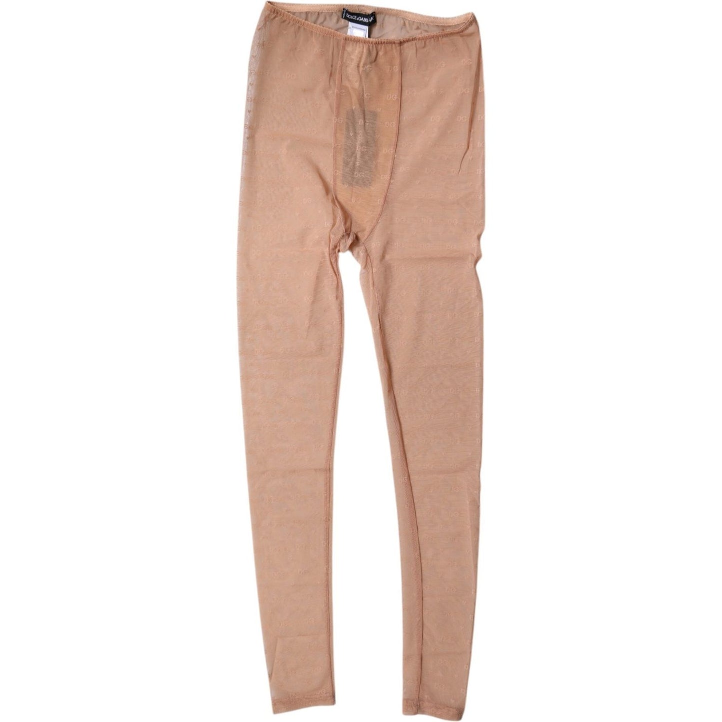 Dolce & Gabbana Nude Beige Logo Lace Lingerie Pants Underwear