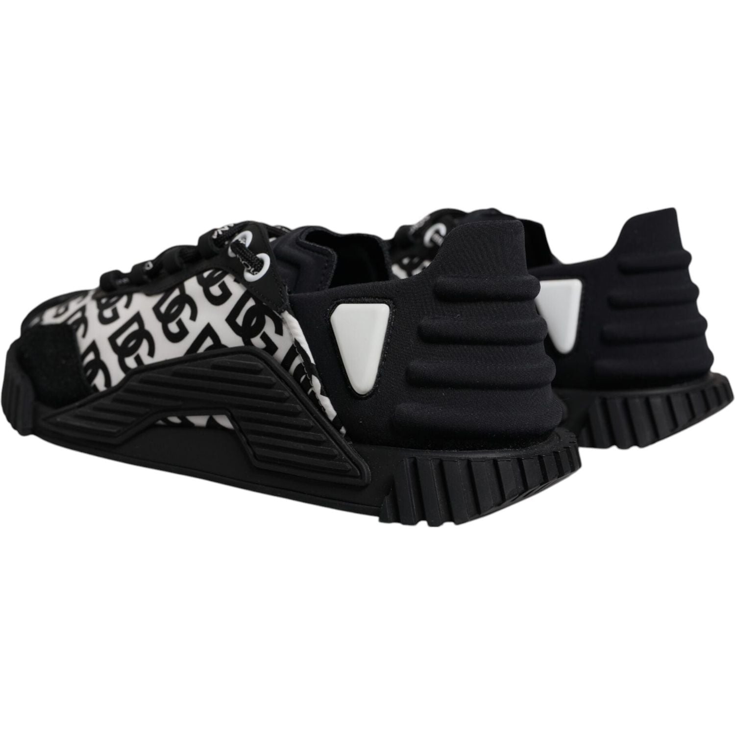 Dolce & Gabbana Black Logo Lace Up Low Top NS1 Sneakers Shoes