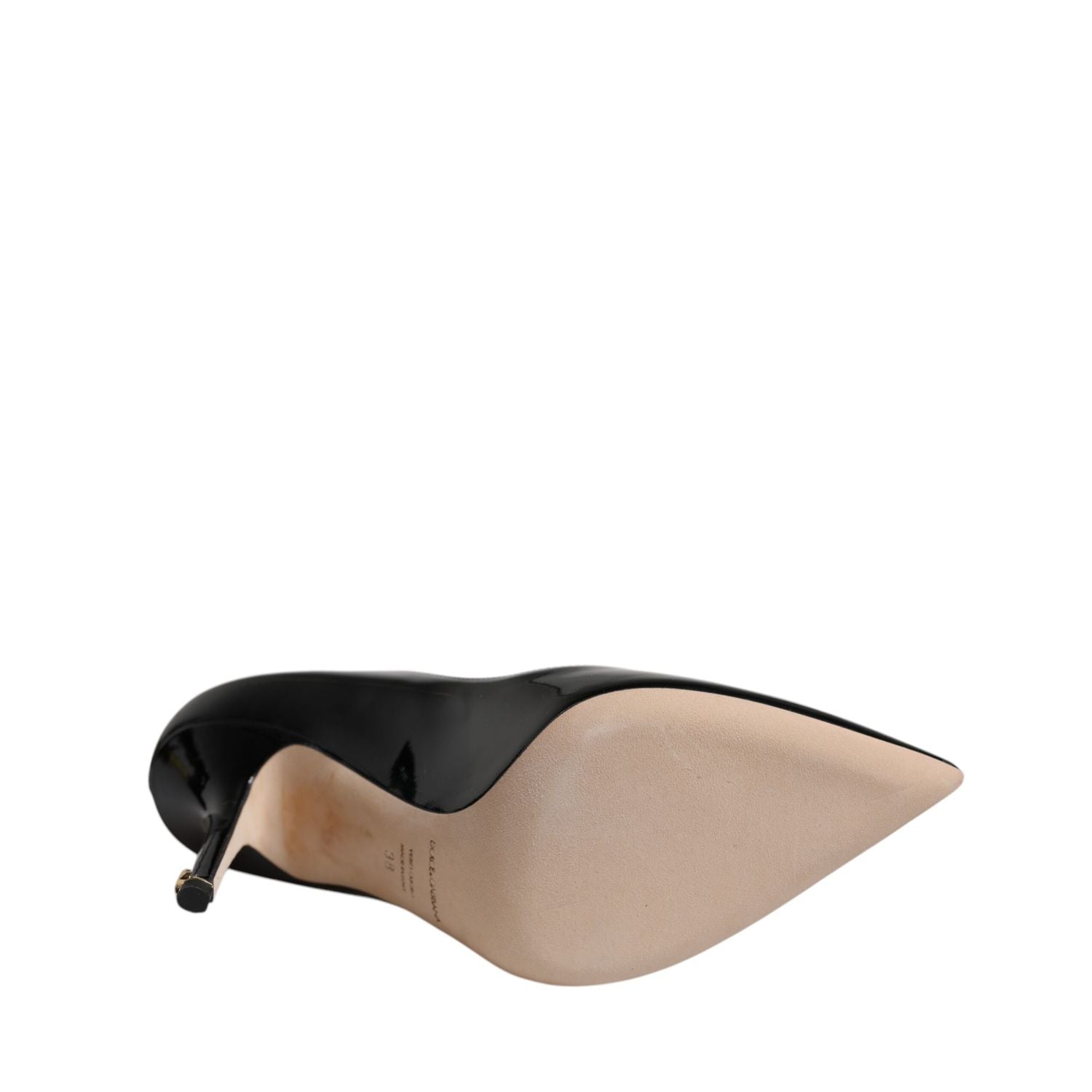 Dolce & Gabbana Black Patent Leather High Heels Pumps Shoes