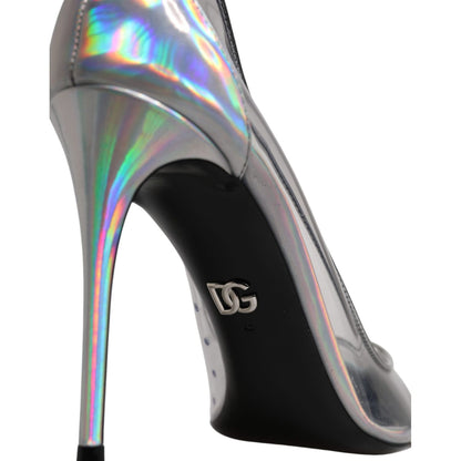 Dolce & Gabbana Multicolor Iridescent Pointed Toe Pumps Shoes