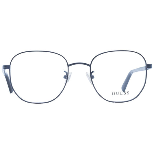 Guess Black Unisex Glasses Frame with full-rim metal design, demo lenses, and branded case included.