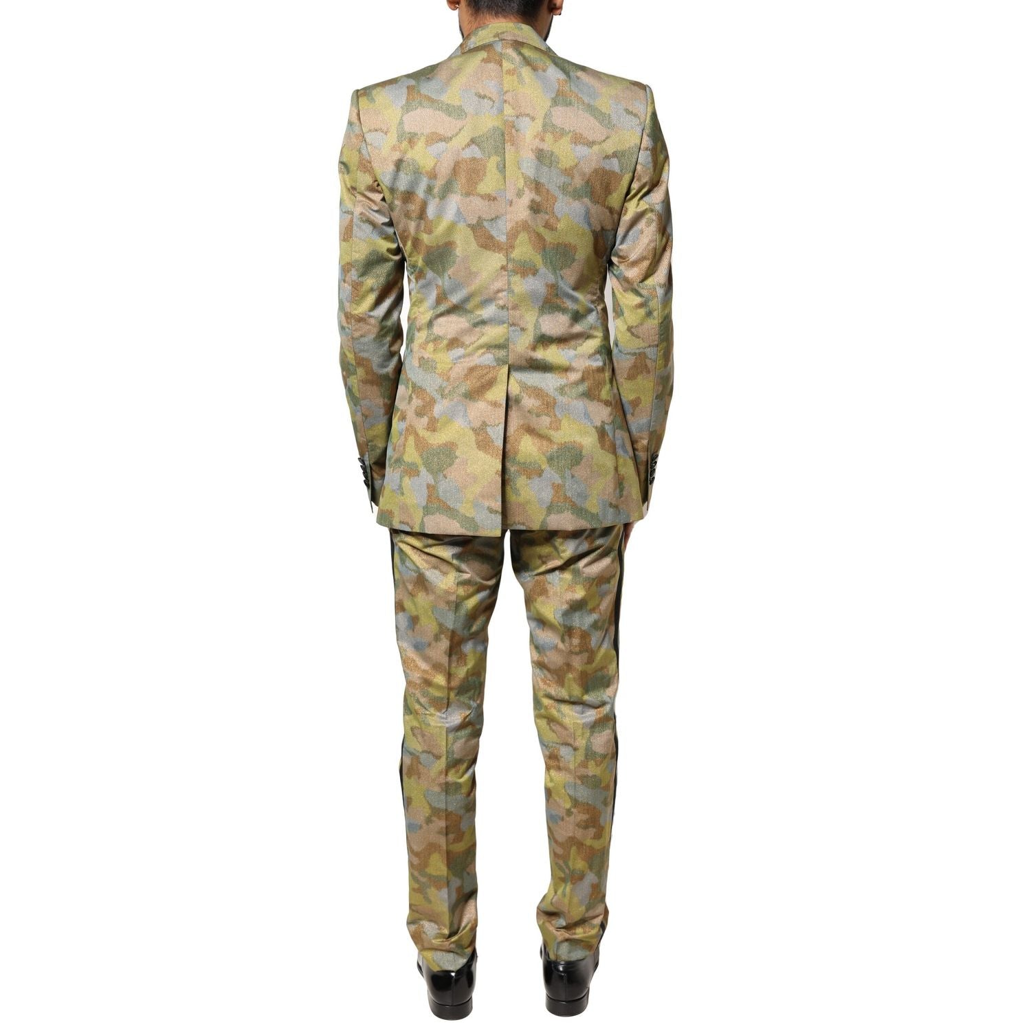 Dolce & Gabbana Multicolor Camouflage SICILIA 3 Piece Suit