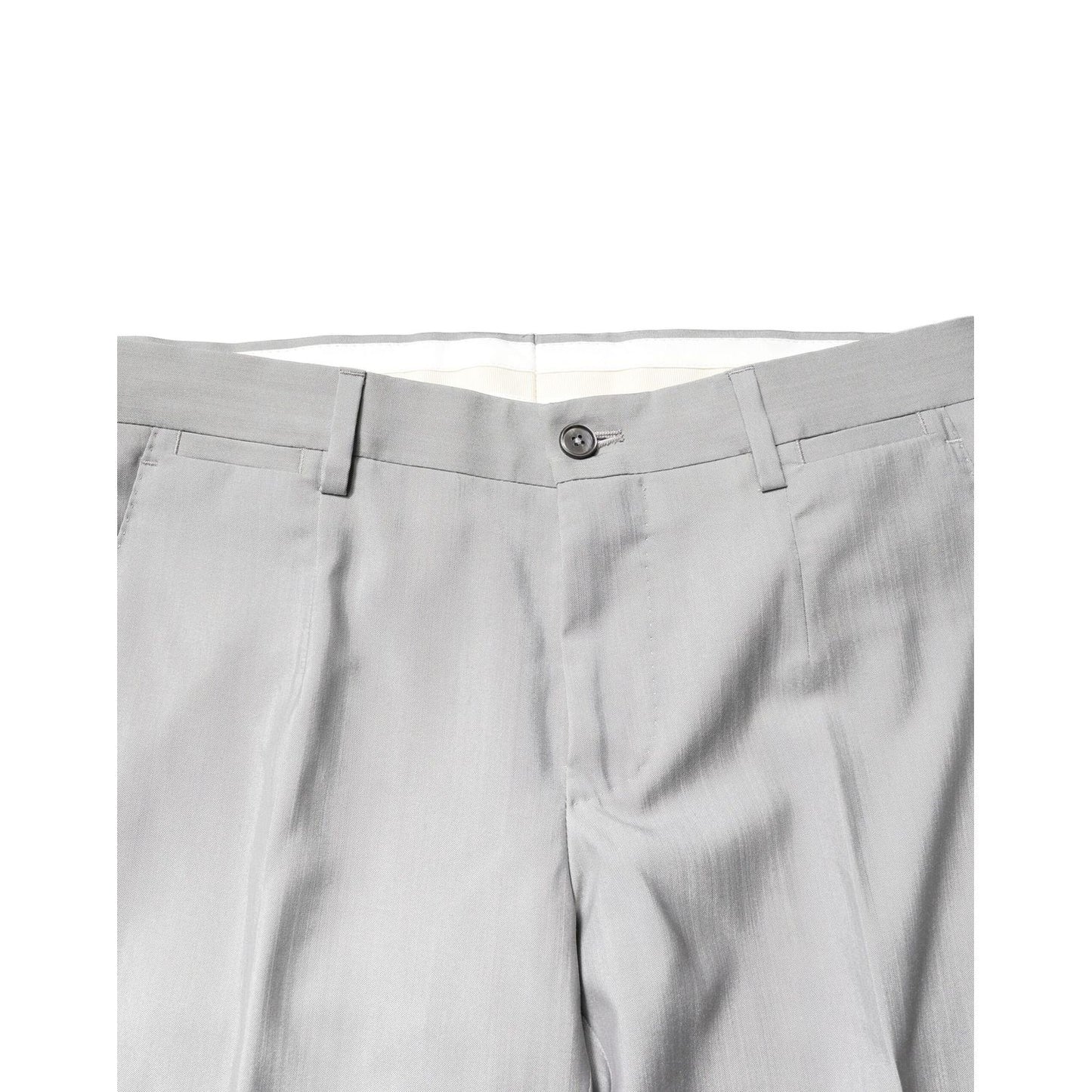 Dolce & Gabbana Light Gray Wool GOLD 2 Piece Formal Suit