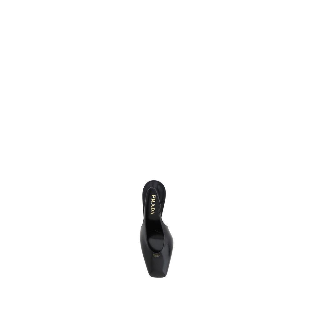 Prada Black Calf Leather Pumps 11838N-37.5-FBB-374