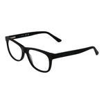 Guess Black Unisex Glasses Frame in full-rim acetate with demo lenses, square style, spring hinge, 51mm width, 140mm temples length.