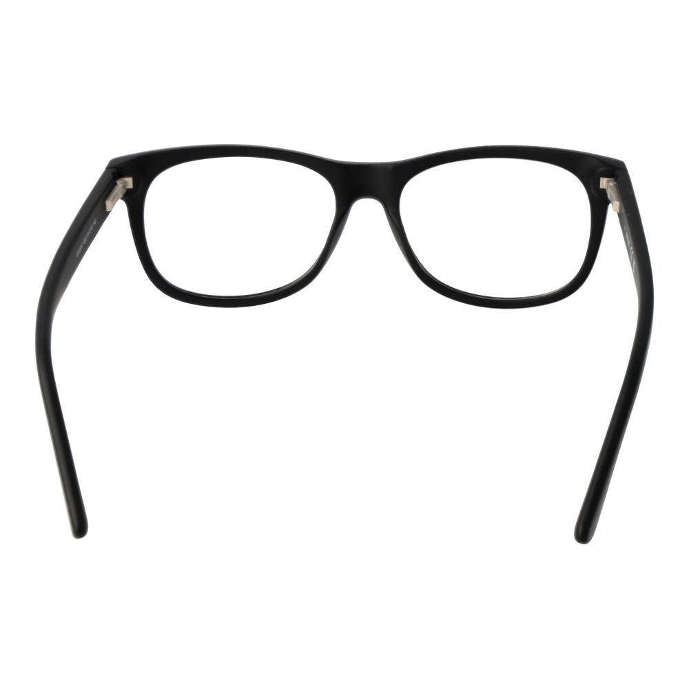 Back view of Guess Black Unisex Glasses Frame with full-rim square acetate design and demo lenses.