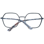 Guess Black Women Glasses Frame, square full-rim, black metal with demo lenses, 55-19-140 size, spring hinge, includes branded case.