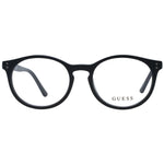 Guess Black Unisex Glasses Frame with full-rim plastic design and branded case inclusion.