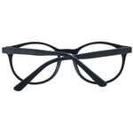 Guess Black Unisex Glasses Frame with full-rim round style, plastic material, and demo lenses.
