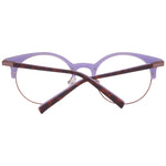Guess Brown Women Glasses Frame, metal and plastic full-rim cat-eye with demo lenses and branded case, frame color brown and purple.