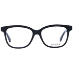 Guess Black Unisex Glasses Frame with full-rim acetate design, demo lenses, and branded case, size 51-15-140. Stylish butterfly shape.
