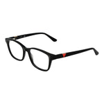 Alt Tag: Guess Black Women Glasses Frame with full-rim square design, black plastic material, and spring hinges for comfort.