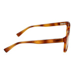 Side view of Guess Brown Women Glasses Frame with a plastic full-rim design and square style, featuring 145mm temples and a 140mm frame width.