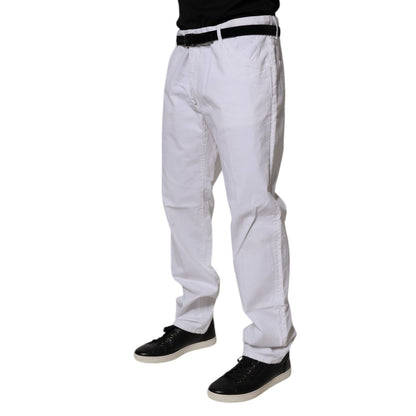 Dolce & Gabbana White Cotton Straight Men Denim Jeans