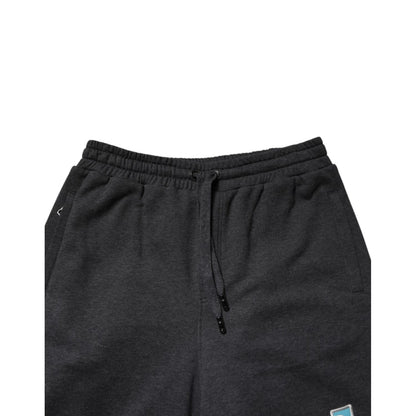 Dolce & Gabbana Dark Gray Cotton Layered Straight Sweatpants Pants