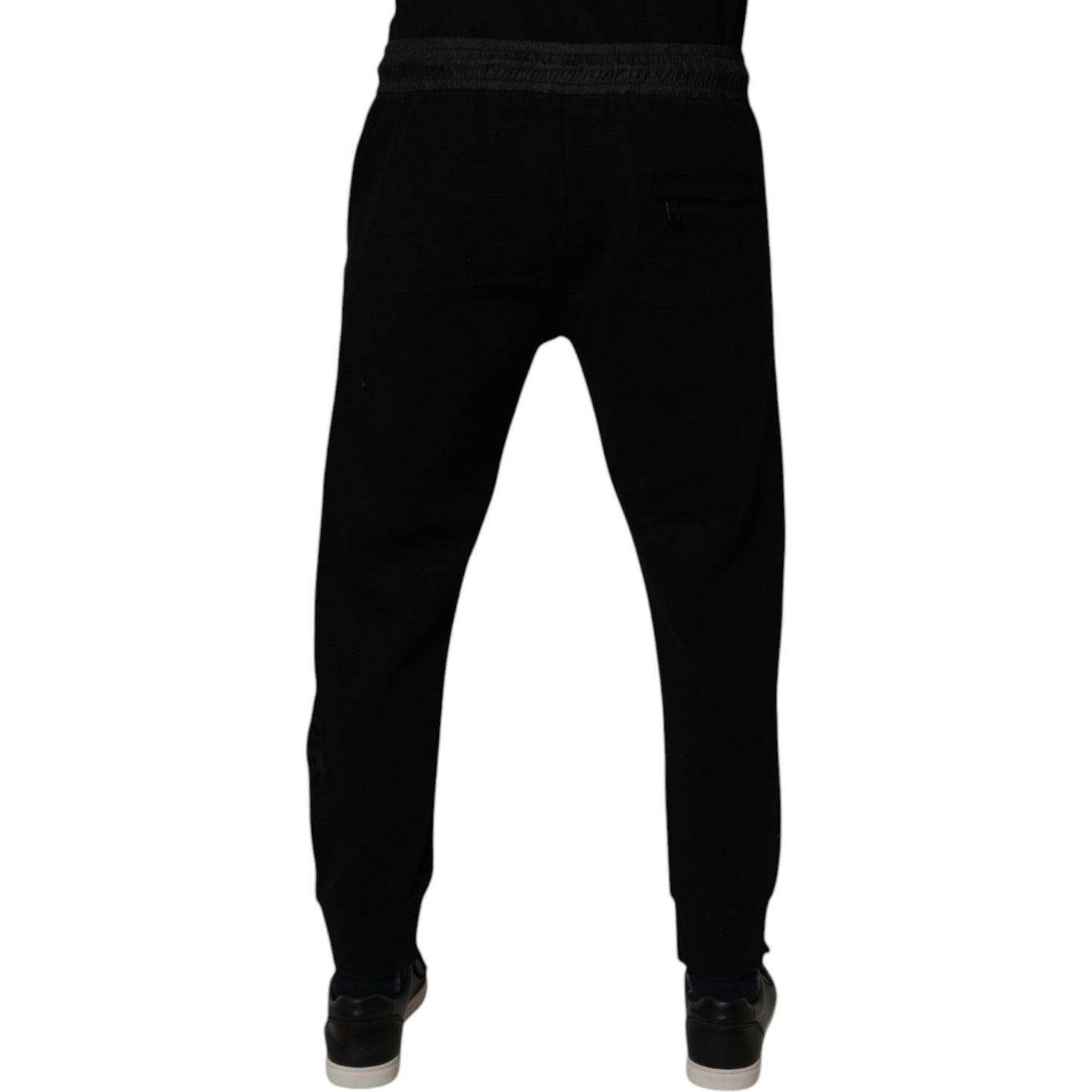 Dolce & Gabbana Black Cotton Blend Men Jogger Sweatpants Pants PAN76008-48