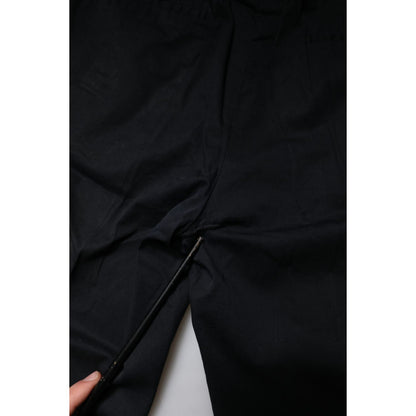 Dolce & Gabbana Black Cotton Stretch Skinny Dress Formal Pants