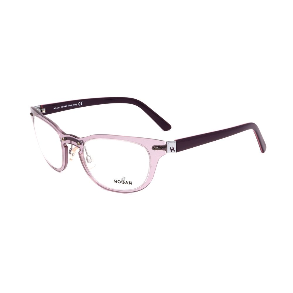 Hogan Purple Plastic Frames, unisex glasses with dimensions 49/22/140 mm in bright violet color, showcasing a stylish design.