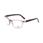 Hogan Purple Plastic Frames, unisex glasses with dimensions 49/22/140 mm in bright violet color, showcasing a stylish design.