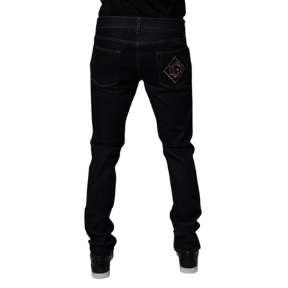 Dolce & Gabbana Black Cotton Stretch Men Skinny Denim Jeans