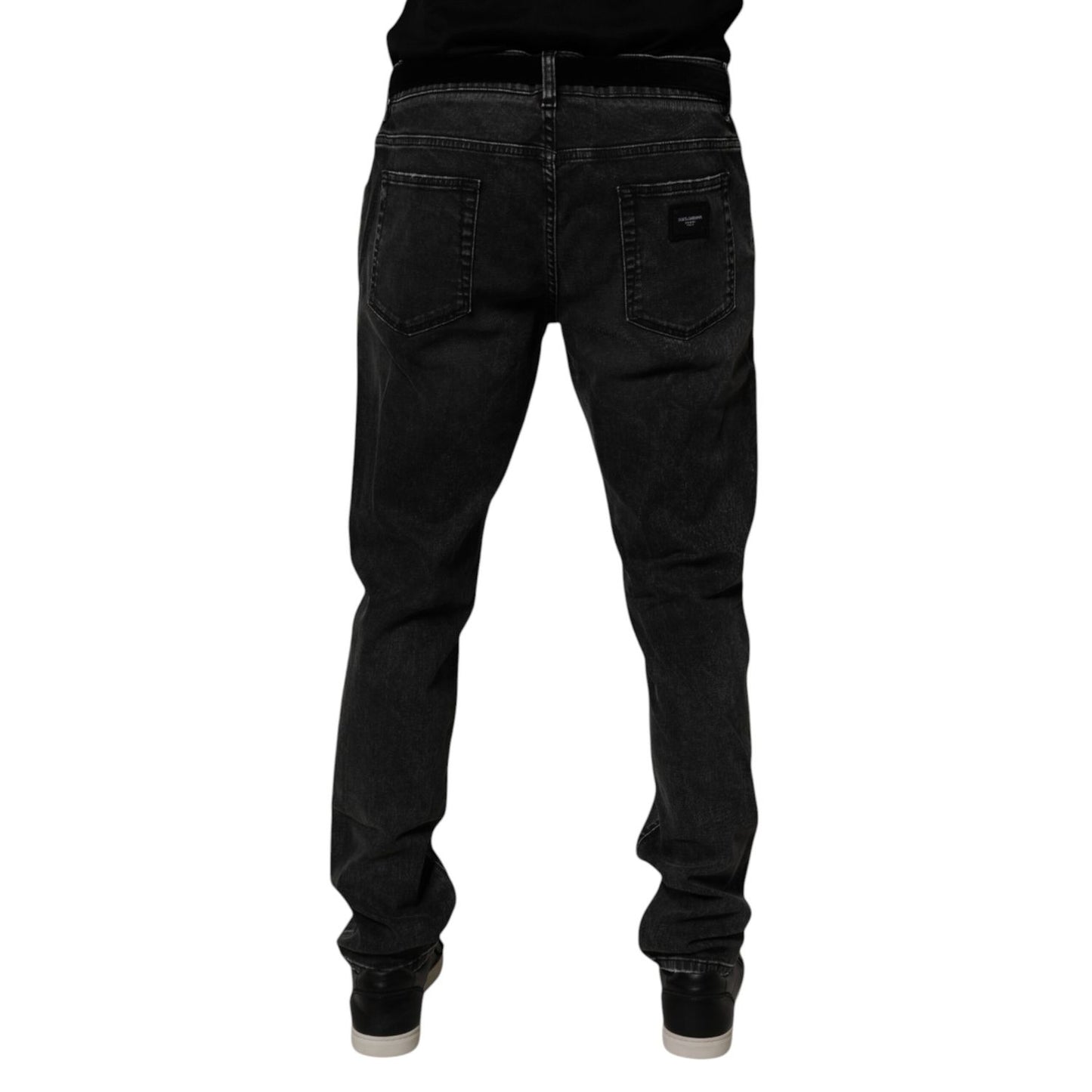 Dolce & Gabbana Black Cotton Stretch Men Skinny Denim Jeans