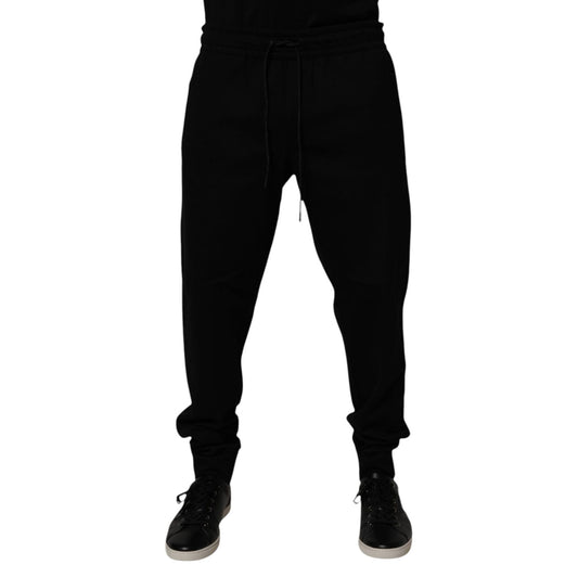Dolce & Gabbana Black Cotton Blend Jogger Sweatpants Pants