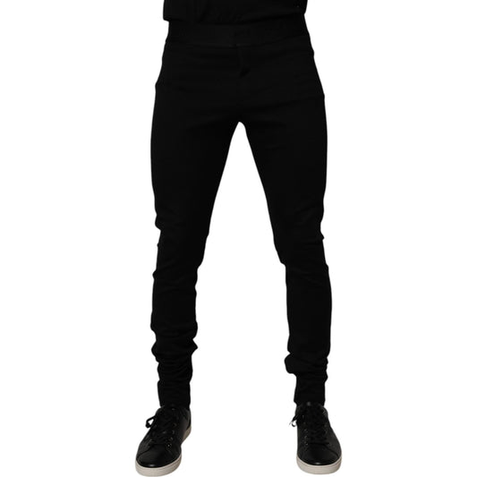 Dolce & Gabbana Black Cotton Jogger Men Sweatpants Pants