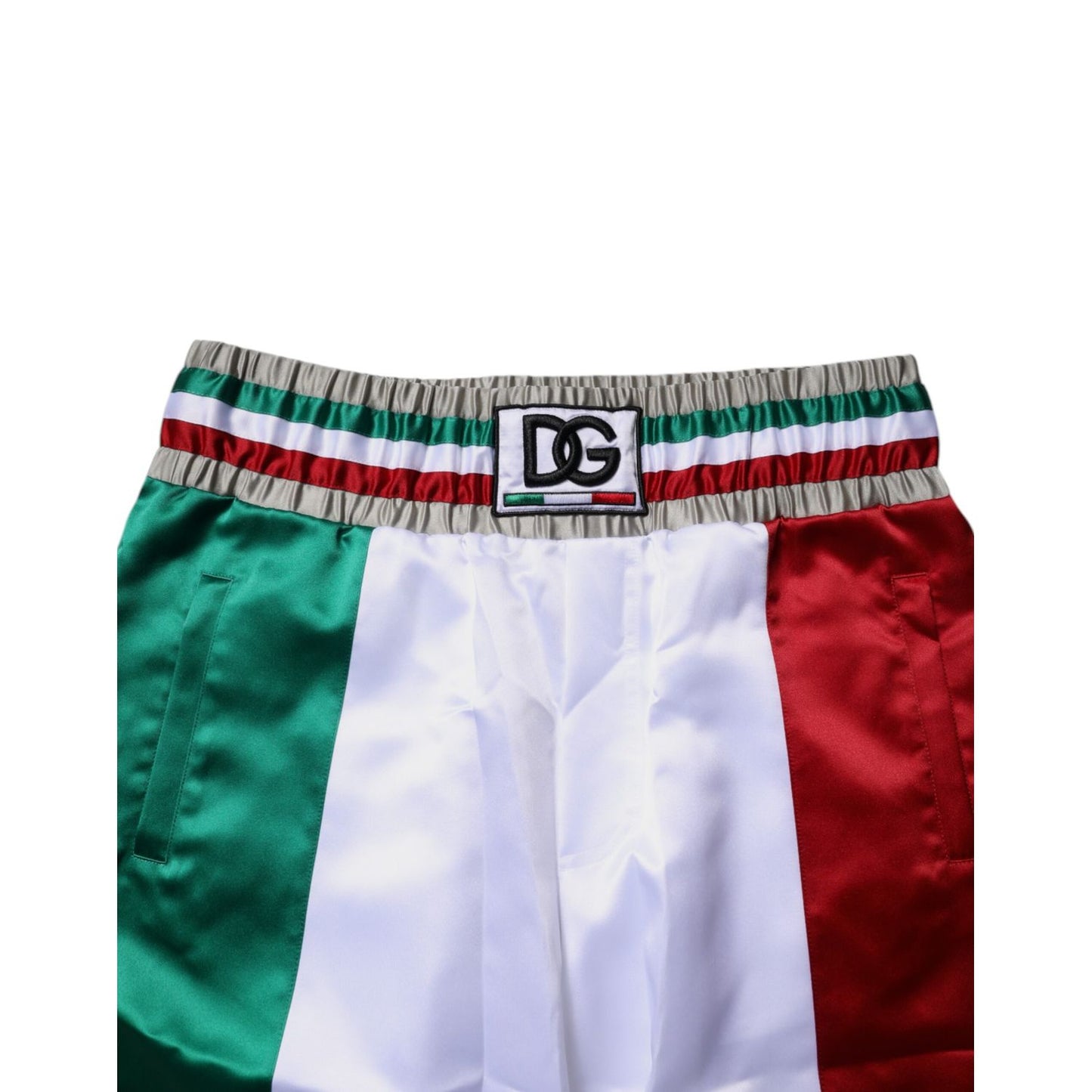Dolce & Gabbana Multicolor Italia Polyester Bermuda Shorts