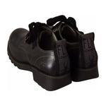 FLY LONDON Black Leather Low Top Lace Up Women Oxford Shoes LA9539-36
