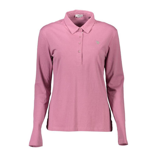 U.S. POLO ASSN. Pink Cotton Women Polo Shirt