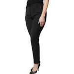 Dolce & Gabbana Black Polyester High Waist Slim Pants PAN75991-40
