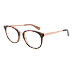 Guess Brown Unisex Glasses Frame in acetate, round full-rim design, 51mm lens width, 18mm bridge, spring hinge, includes branded case.