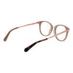 Guess Brown Unisex Glasses Frame with acetate round full-rim design, size 51-18-140, featuring spring hinges and demo plastic lenses.
