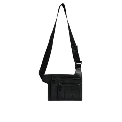 Dolce & Gabbana Black Calfskin Leather Messenger Crossbody Bag