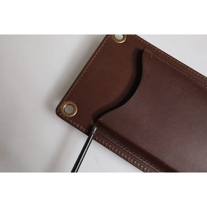 Dolce & Gabbana Brown Leather Neck Strap Cross Body Sling Bag