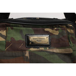 Dolce & Gabbana Multicolor Camouflage Patchwork Logo Waist Fanny Pack Bag BAG4310