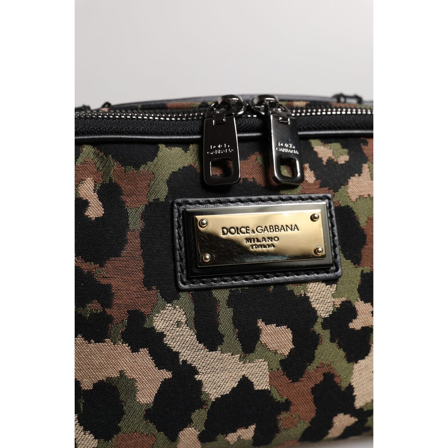 Dolce & Gabbana Multicolor Leopard DG Logo Belt Waist Fanny Pack Bag
