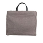 Dolce & Gabbana Grey Alpaca Wool Logo Plaque Tote Shoulder Bag BAG4332