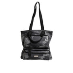 Dolce & Gabbana Gray Camo Cotton Multiple Compartments Tote Bag BAG4351