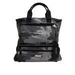 Dolce & Gabbana Gray Camo Cotton Multiple Compartments Tote Bag BAG4352